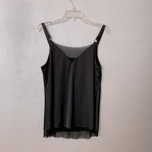 🟢3 items $20—WHBM satin cami w chiffon lining showing through drapey neckline - Picture 11 of 11